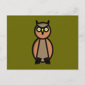 フクロウ ポストカード (正面)