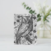 フクロウ ポストカード (スタンド正面)