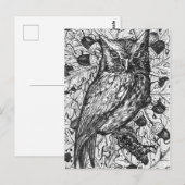 フクロウ ポストカード (正面/裏面)