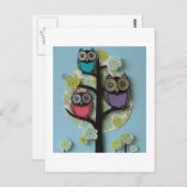フクロウ ポストカード (正面/裏面)