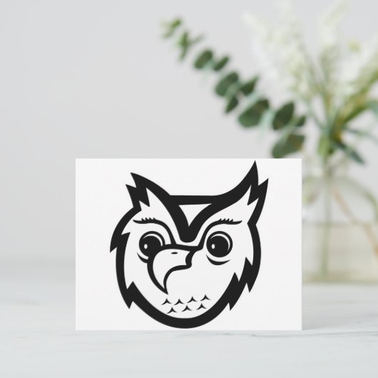 フクロウ ポストカード (スタンド正面)