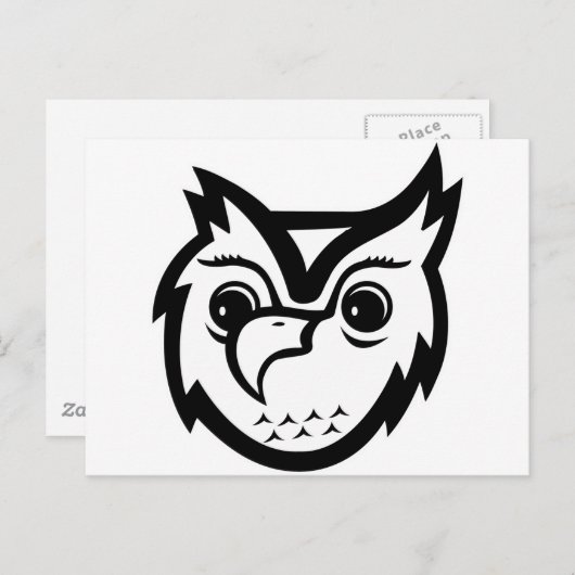 フクロウ ポストカード (正面/裏面)