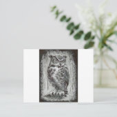 フクロウ ポストカード (スタンド正面)