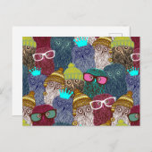 フクロウ ポストカード (正面/裏面)