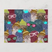 フクロウ ポストカード (正面)