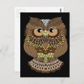 フクロウ ポストカード (正面/裏面)