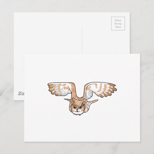 フクロウ ポストカード (正面/裏面)