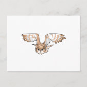 フクロウ ポストカード (正面)