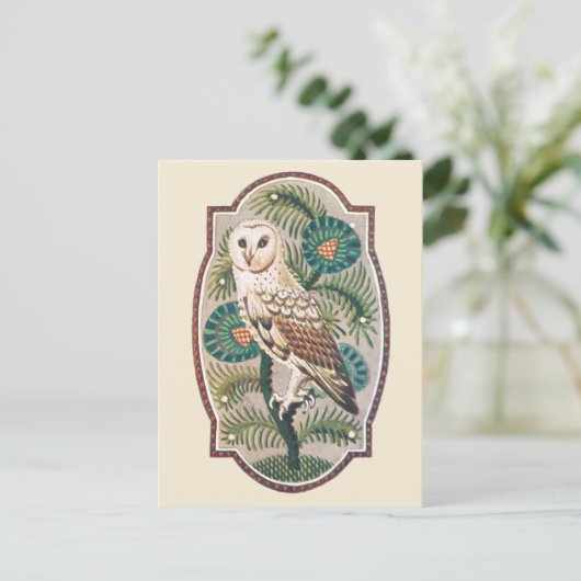 フクロウ ポストカード (スタンド正面)