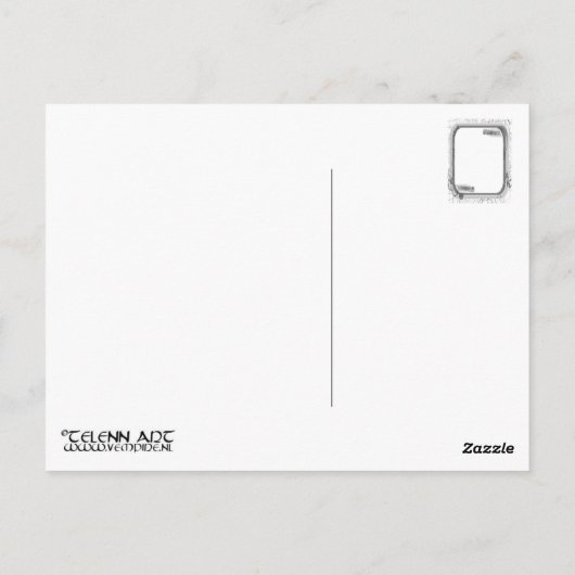 フクロウ ポストカード (裏面)