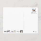 フクロウ ポストカード (裏面)