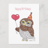 フクロウ ポストカード (正面)