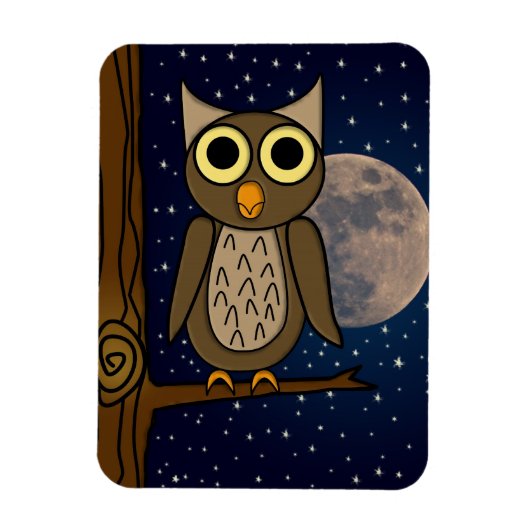 フクロウ マグネット (縦)