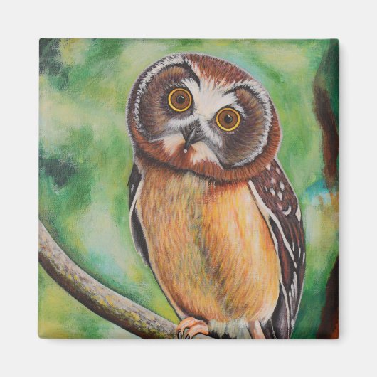 フクロウ マグネット (正面)