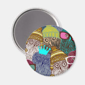 フクロウ マグネット (正面/裏面)