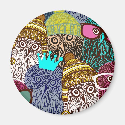 フクロウ マグネット (正面)