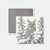 フクロウ マグネット (正面/裏面)