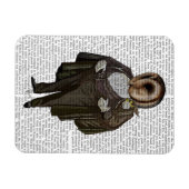 フクロウ マグネット (横)