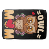 フクロウ・ママ |フクロウ母のプレゼント バスマット (正面)