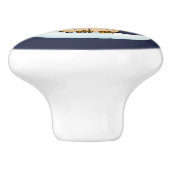 フクロウ・ムーンブルーかわいい星 セラミックノブ (側面)