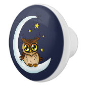 フクロウ・ムーンブルーかわいい星 セラミックノブ (右)
