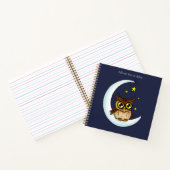 フクロウ・ムーンブルーかわいい星 ノートブック (内部)
