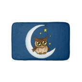 フクロウ・ムーンブルーかわいい星 バスマット (正面)