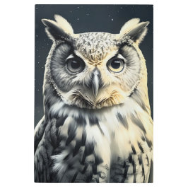 フクロウ メタルプリント