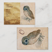 フクロウ・モノグラム 名刺 (正面/裏面)