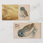 フクロウ・モノグラム 名刺 (正面/裏面)