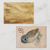 フクロウ・モノグラム 名刺 (正面/裏面)