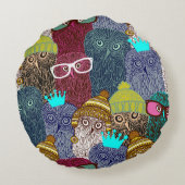 フクロウ ラウンドクッション (裏面)