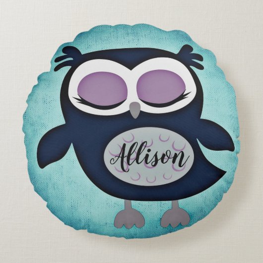 フクロウ ラウンドクッション (正面)