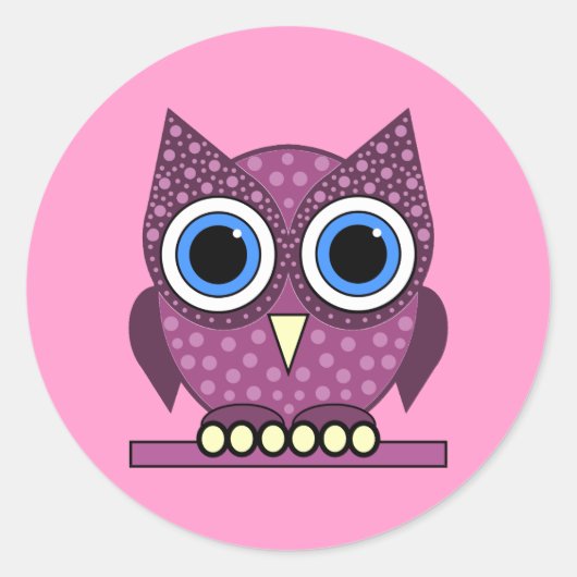 フクロウ ラウンドシール (正面)