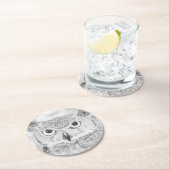 フクロウ ラウンドペーパーコースター (インサイチュ)