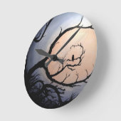 フクロウ ラウンド壁時計 (傾斜)