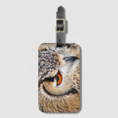 フクロウ ラゲッジタグ (正面縦)