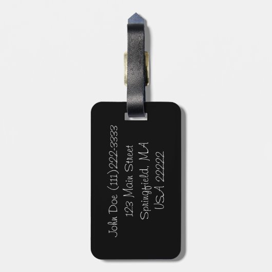 フクロウ ラゲッジタグ (裏面縦)