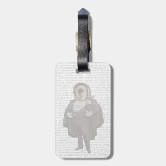 フクロウ ラゲッジタグ (裏面縦)