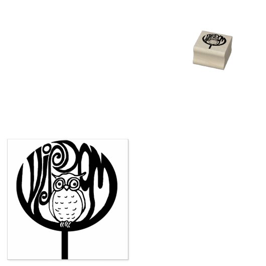 フクロウ ラバースタンプ (押印)