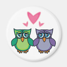 フクロウ・ラブマグネット