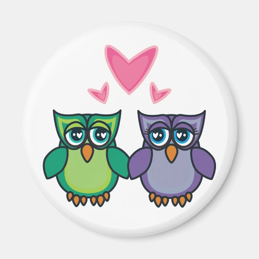 フクロウ・ラブマグネット マグネット (正面)