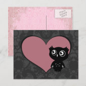 フクロウ・ラブ ポストカード (正面/裏面)