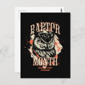 フクロウ・ラプター月 ポストカード (正面/裏面)