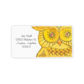 フクロウ – ラベル (正面)