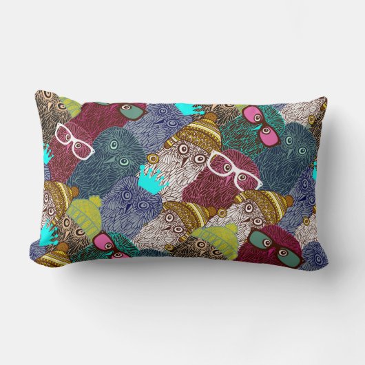 フクロウ ランバークッション (正面)