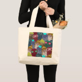 フクロウ ラージトートバッグ (正面(商品))