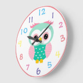 フクロウ ラージ壁時計 (傾斜)