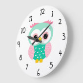 フクロウ ラージ壁時計 (傾斜)