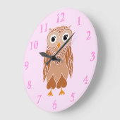 フクロウ ラージ壁時計 (傾斜)